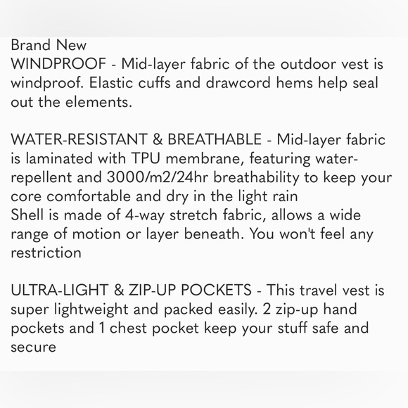 New Men's Lightweight Softshell Vest - Picture 6 of 6